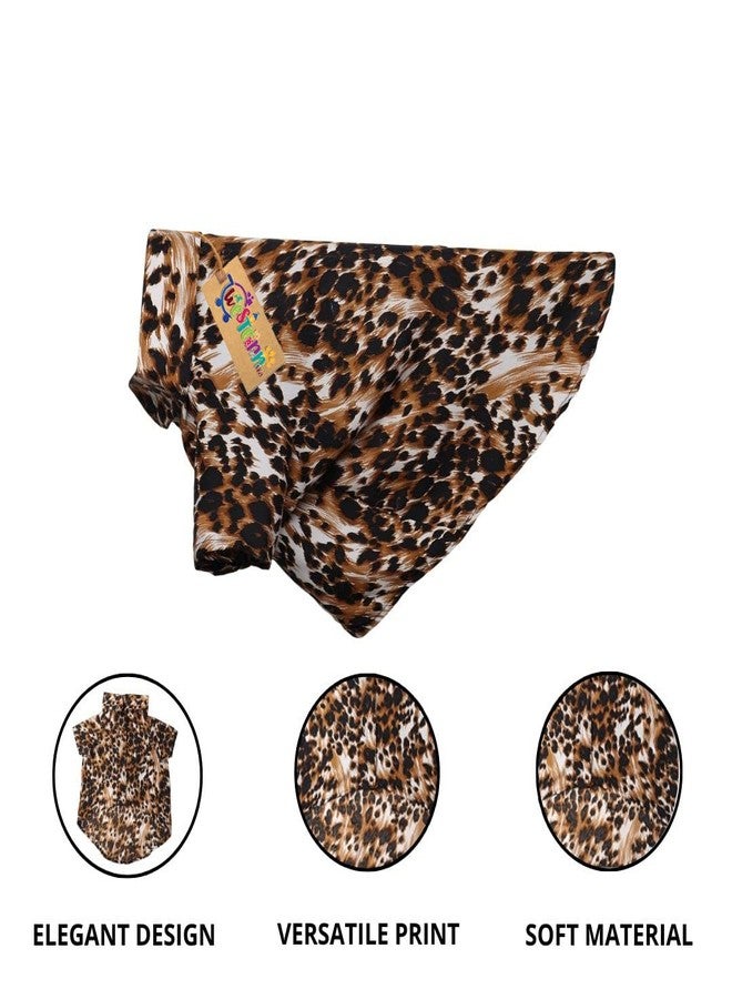Western Era Cotton Printed Breathable Basic Vest Dog Shirt, Super Soft Shirt, Cute Lightweight Thin Shirt for Your Furries, Ultra Comfort Dog Apparel (Leopard Print) (XSmall - 12inch) - Image 2